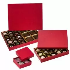 Cherry Red Rigid Candy Boxes