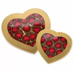 Gold Heart Window Candy Boxes