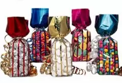 Vertical Stripe Solid Top Candy Bags