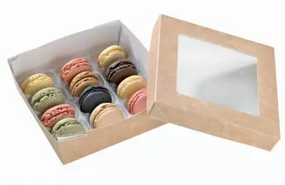 Natural Kraft Macaron Boxes