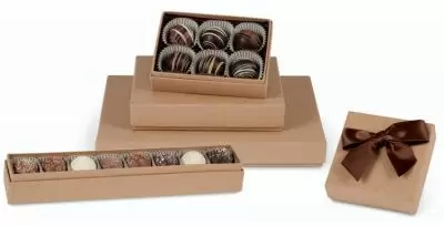 Natural Kraft Rigid Set Up Candy Boxes