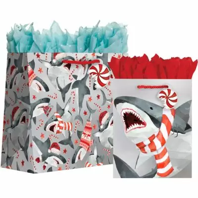 Christmas Shark Gift Bags & Wrapping Paper