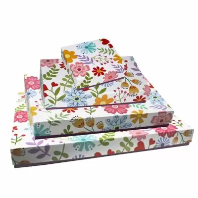 Spring Flowers - Lilac Base Rigid Candy Boxes