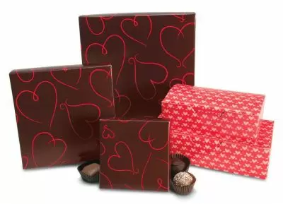 Brown and Red Hearts Candy Box Collection