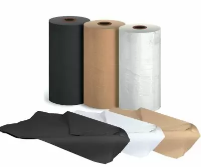 15 lb. Packing Tissue - White - Black - Kraft