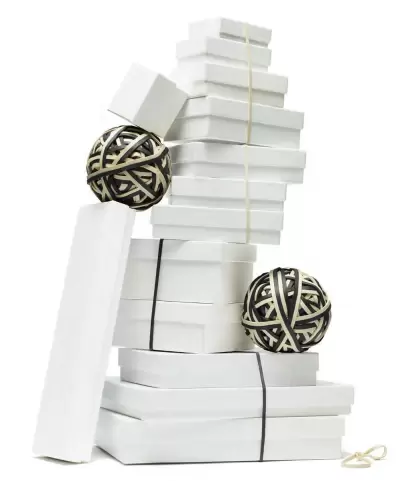 Classic White Swirl Jewelry Boxes