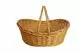 Honey Stained Willow - Hinged Handle Basket - 19.5 x 15 x 6