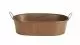 Hammered Metal - Copper - Oval Metal Side Handle Tub / Planter - 14 x 9.5 x 3.75