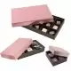 Metallic Rose Embossed / Dark Chocolate Base Rigid Candy Boxes