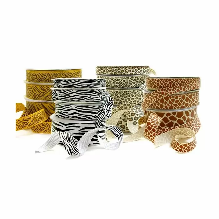 Animal Printed Ribbon Zebra Leopard Giraffe Designs Box and