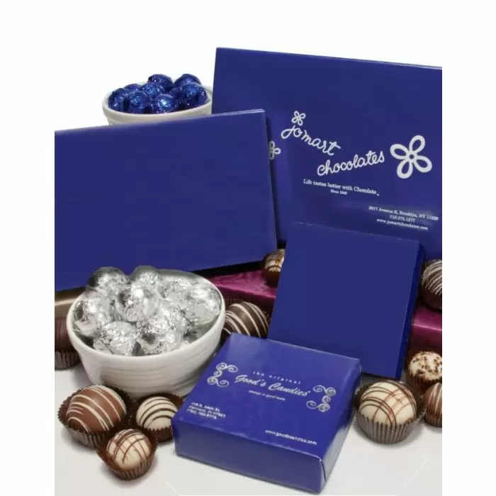 Chocolates Box in Royal Blue Wrapped