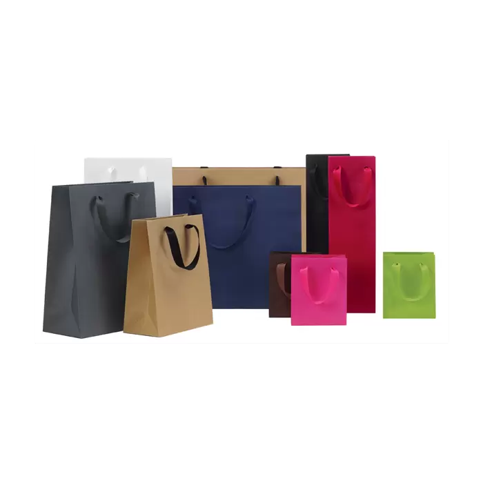 Manhattan Gift Bags with Twill Ribbon Handle Box Wrap
