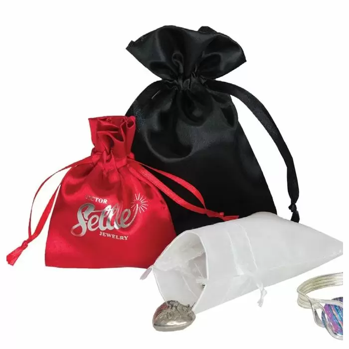 Satin drawstring pouch discount