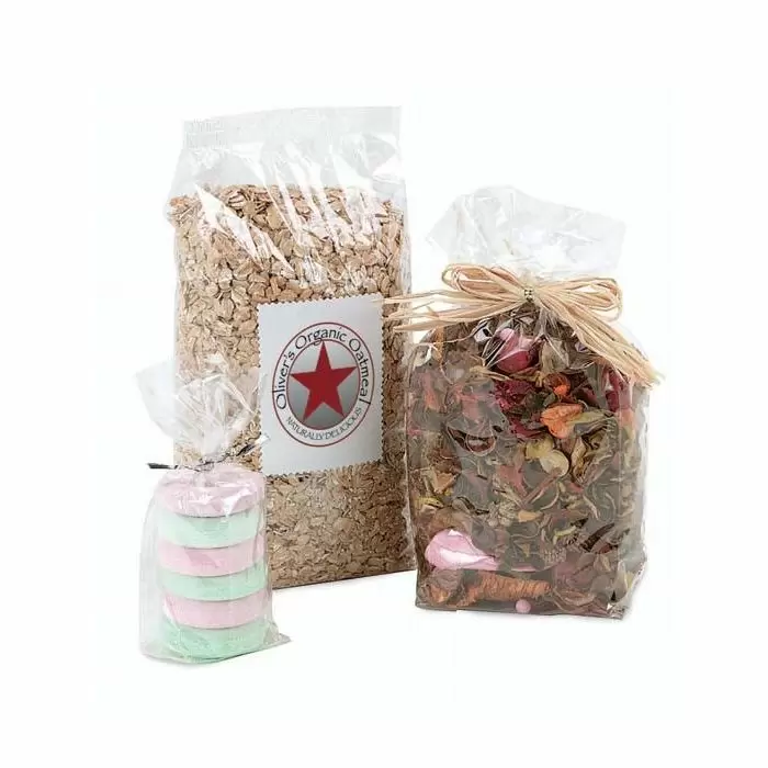 Heat Sealable Gusseted Cellophane Bags Box and Wrap