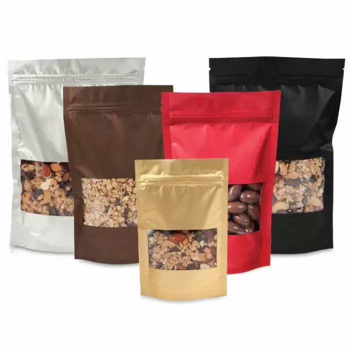 Satin Stand Up Zipper Pouches Box Wrap