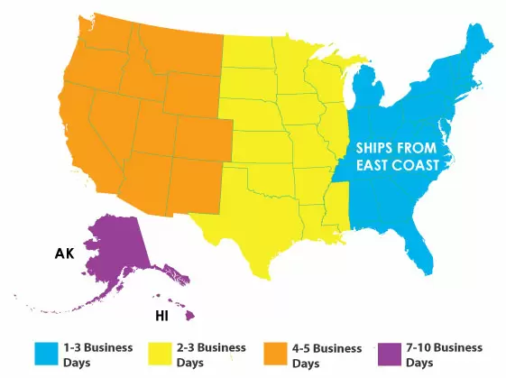 Shipping Transit Times from East Coast