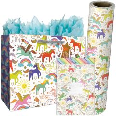 Unicorn Gift Bags, Wrapping Paper, & Mailers