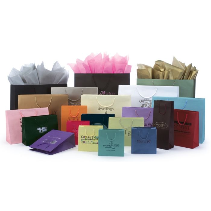 Download Matte Rope Handle Euro Tote Shopping Bags Box And Wrap