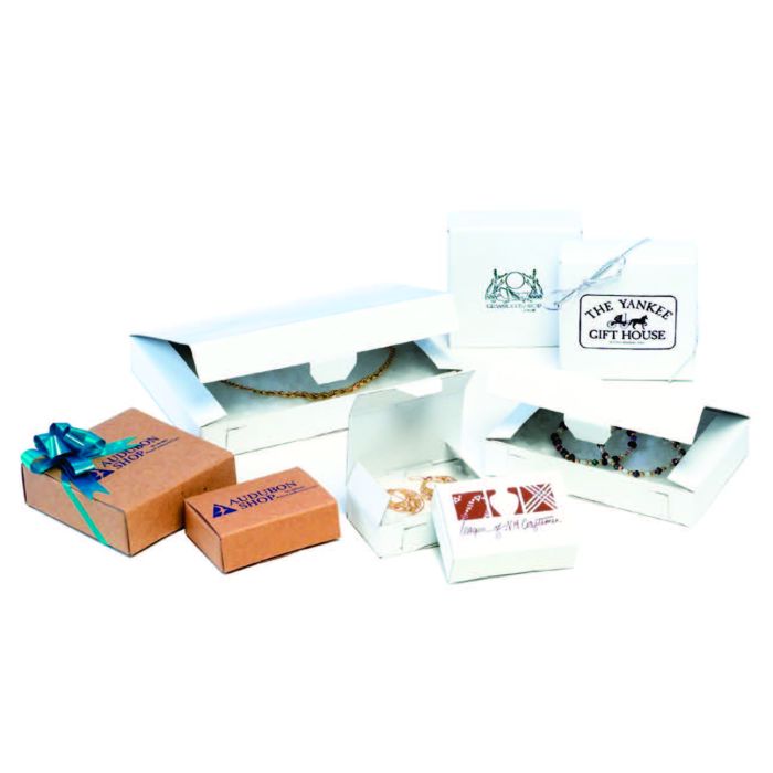 Wholesale Jewelry Boxes - Economy White & Natural Kraft