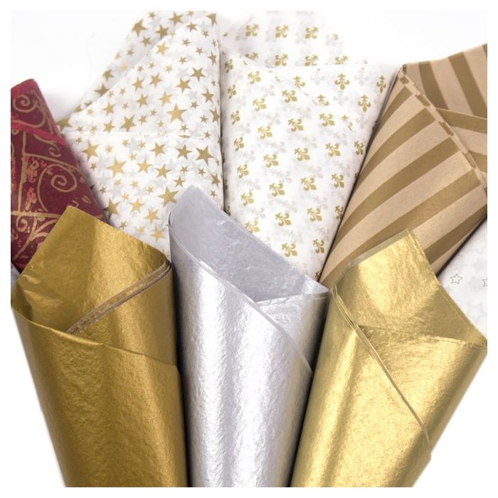 Metallic Gold Two-Sided SatinWrap Pearlesence Tissue Paper - 20 x