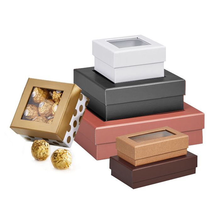 CHOCOLATES 10 KRAFT 8 x 8 INCH BOXES GIFT BOX BISCUITS COOKIE BOX