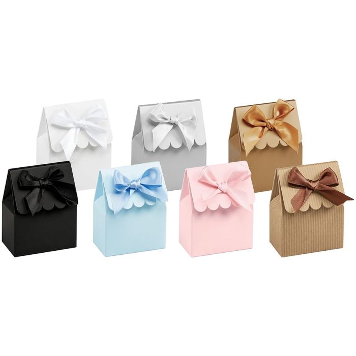 10,50 Colour: White Scallop Lid Wedding Favour Boxes 100 SC17 Choose QTY 