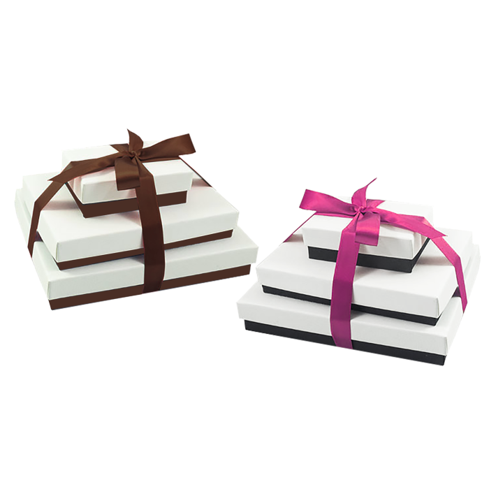 Duo Color Jewelry Gift Boxes - Box and Wrap