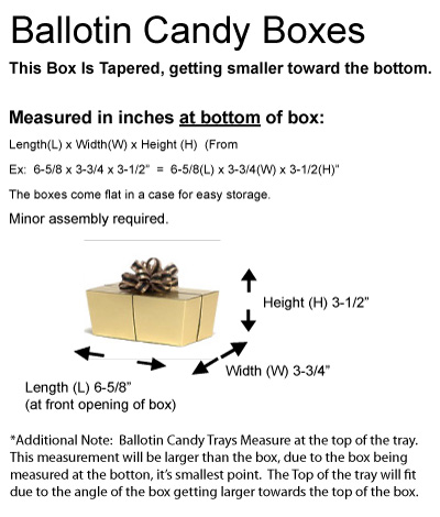 How to Measure Ballotin Candy Boxes.